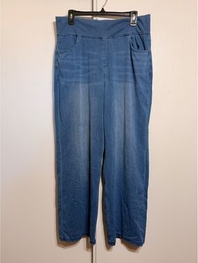 a new day Women's Extra Large Blue Denim-Look Stretch Pants